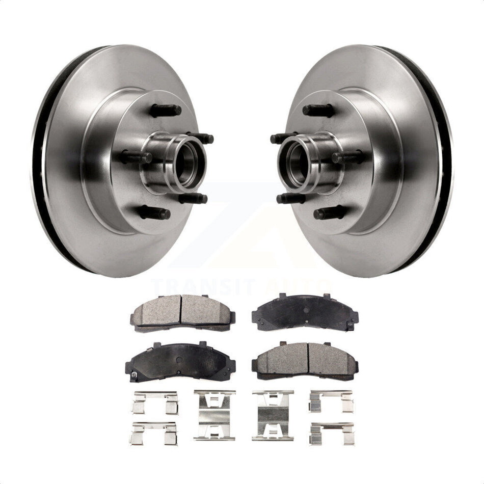 Front Disc Brake Rotors Hub Assembly And Semi-Metallic Pads Kit For Ford Ranger Mazda B2500 B2300 B3000 B4000 K8F-100676 by Transit Auto