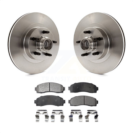 Front Disc Brake Rotors Hub Assembly And Semi-Metallic Pads Kit For Ford Explorer Sport Trac RWD K8F-100690 by Transit Auto