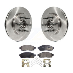 Front Disc Brake Rotors Hub Assembly And Semi-Metallic Pads Kit For Ford F-150 Lincoln Mark LT With 6 Lug Wheels RWD K8F-100691
