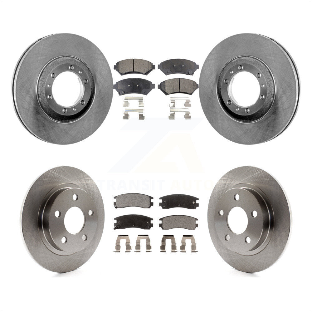 Front Rear Disc Brake Rotors And Semi-Metallic Pads Kit For 2000-2005 Buick LeSabre Pontiac Bonneville K8F-100717 by Transit Auto