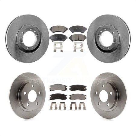 Front Rear Disc Brake Rotors And Semi-Metallic Pads Kit For 2000-2005 Buick LeSabre Pontiac Bonneville K8F-100717 by Transit Auto