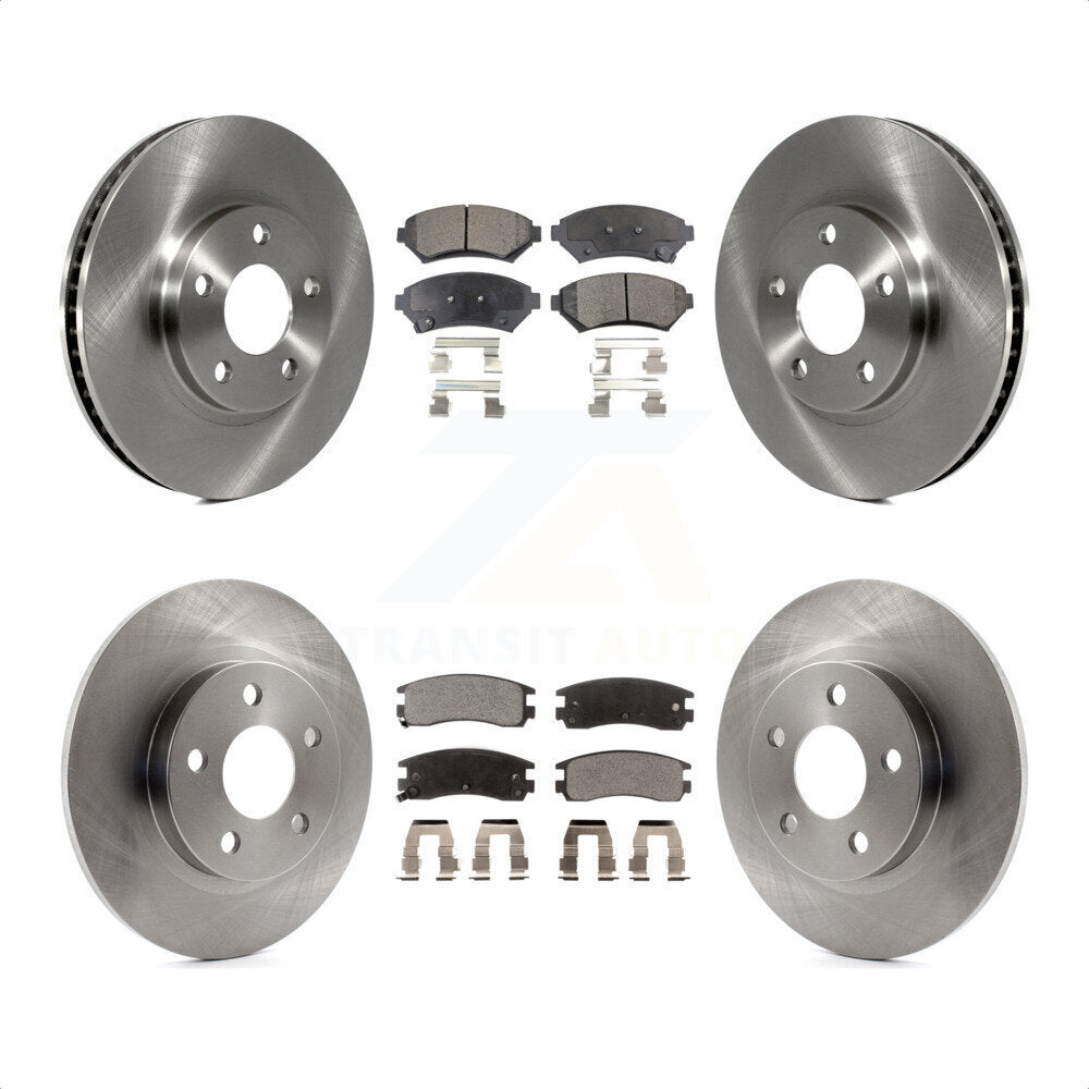 Front Rear Disc Brake Rotors And Semi-Metallic Pads Kit For Cadillac DeVille Buick Park Avenue K8F-100721 by Transit Auto