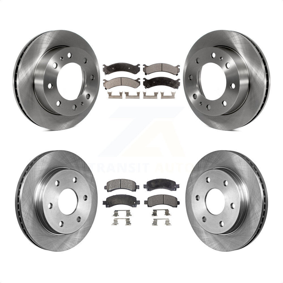 Front Rear Disc Brake Rotors And Semi-Metallic Pads Kit For Chevrolet Express 2500 GMC Savana K8F-100742 by Transit Auto