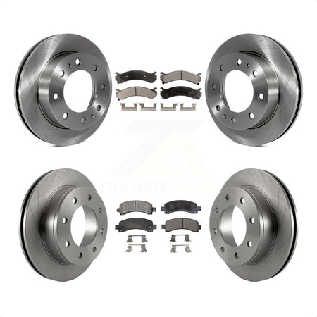 Front Rear Disc Brake Rotors And Semi-Metallic Pads Kit For Chevrolet Express 2500 GMC Savana K8F-100744 by Transit Auto