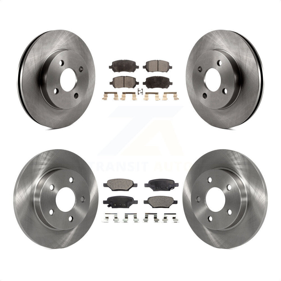 Front Rear Disc Brake Rotors And Semi-Metallic Pads Kit For Pontiac G5 Pursuit K8F-100759 by Transit Auto