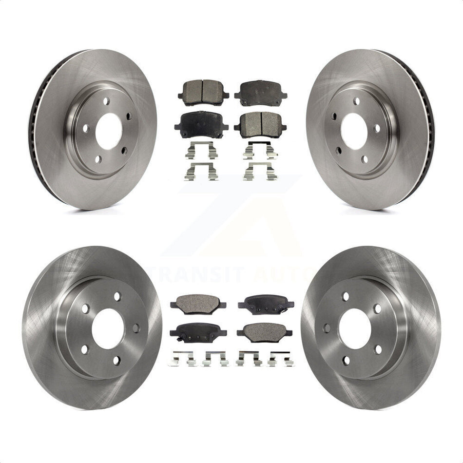 Front Rear Disc Brake Rotors And Semi-Metallic Pads Kit For Chevrolet Cobalt Saturn Ion HHR Malibu Pontiac G6 Pursuit K8F-100760 by Transit Auto