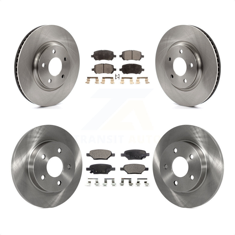 Front Rear Disc Brake Rotors And Semi-Metallic Pads Kit For 2010 Pontiac G5 With Brakes K8F-100762 by Transit Auto