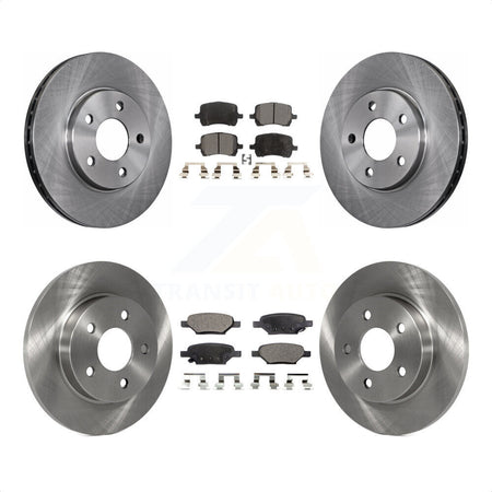 Front Rear Disc Brake Rotors And Semi-Metallic Pads Kit For Chevrolet Malibu Pontiac G6 With 276mm Diameter Rotor K8F-100766 by Transit Auto