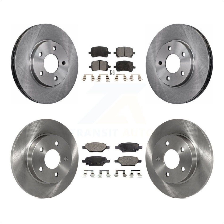 Front Rear Disc Brake Rotors And Semi-Metallic Pads Kit For Chevrolet Malibu Pontiac G6 With 276mm Diameter Rotor K8F-100766 by Transit Auto