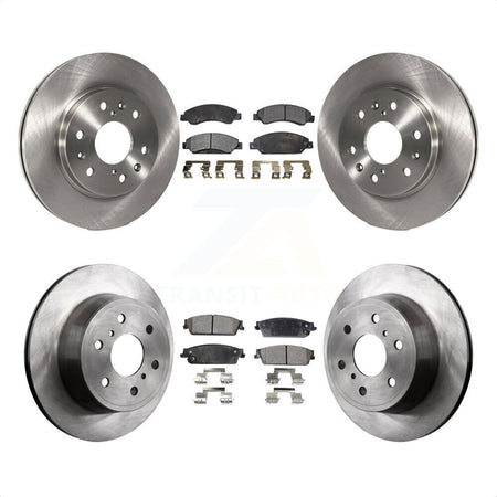 Front Rear Disc Brake Rotors And Semi-Metallic Pads Kit For 2007-2007 Chevrolet Tahoe GMC Suburban 1500 Yukon Cadillac Avalanche XL Escalade ESV EXT K8F-100772 by Transit Auto