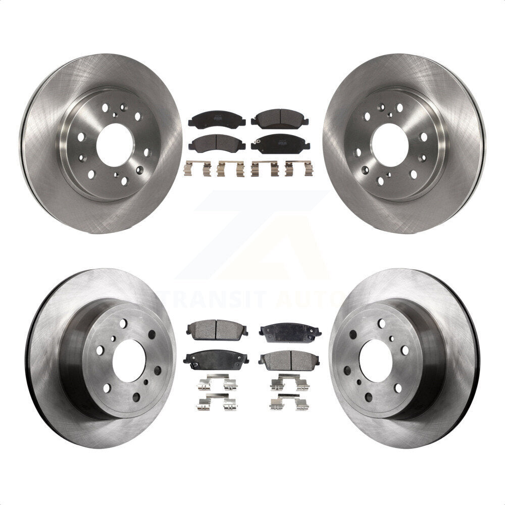 Front Rear Disc Brake Rotors And Semi-Metallic Pads Kit For Chevrolet Silverado 1500 GMC Sierra Tahoe Suburban Yukon Cadillac XL Avalanche Escalade ESV EXT K8F-100776 by Transit Auto