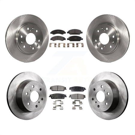 Front Rear Disc Brake Rotors And Semi-Metallic Pads Kit For Chevrolet Silverado 1500 GMC Sierra Tahoe Suburban Yukon Cadillac XL Avalanche Escalade ESV EXT K8F-100776 by Transit Auto