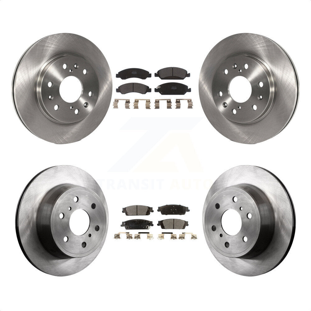 Front Rear Disc Brake Rotors And Semi-Metallic Pads Kit For Chevrolet Silverado 1500 GMC Sierra Tahoe Suburban Yukon Cadillac XL Escalade ESV K8F-100777 by Transit Auto