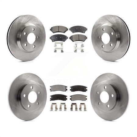 Front Rear Disc Brake Rotors And Semi-Metallic Pads Kit For 2005-2005 Cadillac DeVille Buick Park Avenue K8F-100794 by Transit Auto