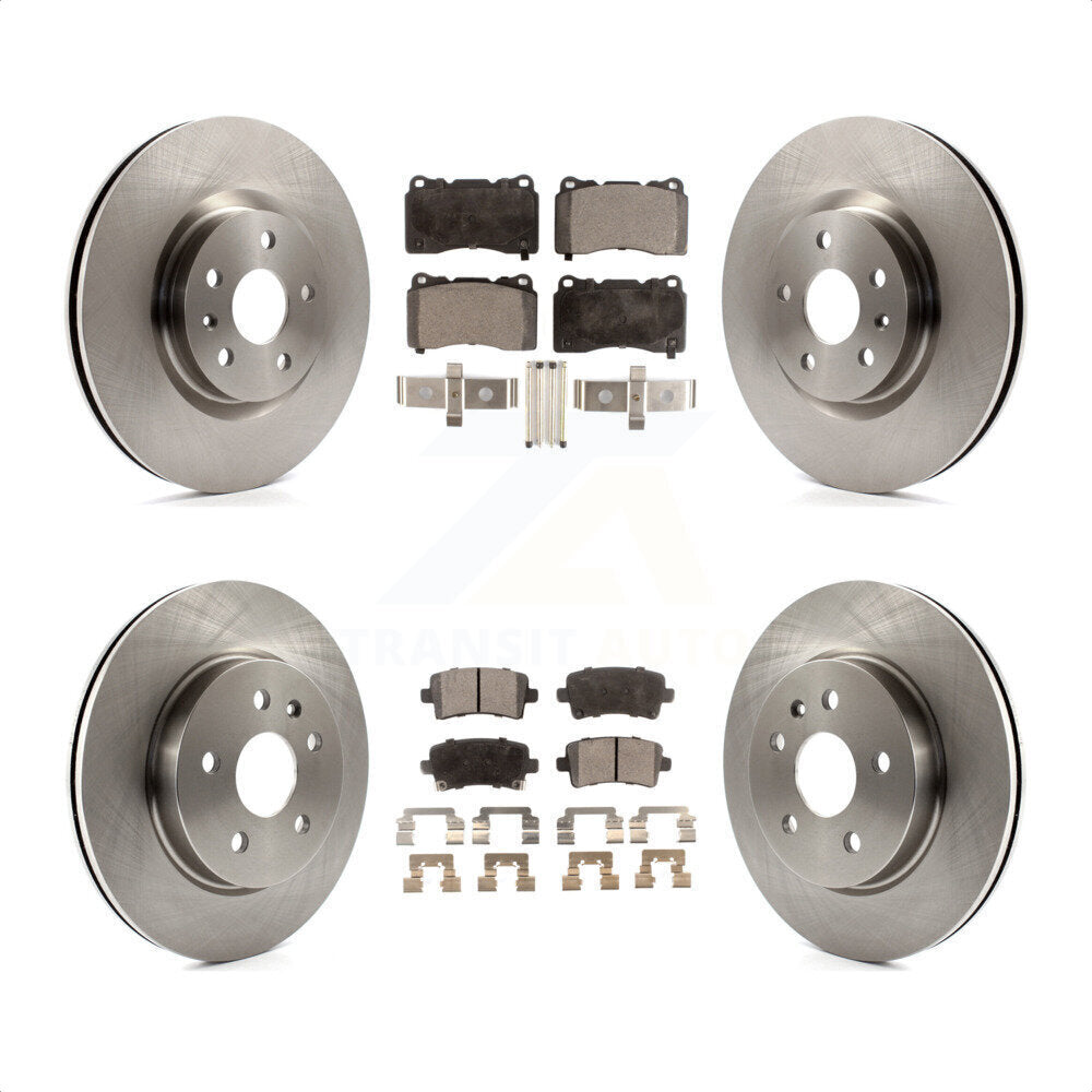 Front Rear Disc Brake Rotors And Semi-Metallic Pads Kit For Cadillac XTS K8F-100798 by Transit Auto