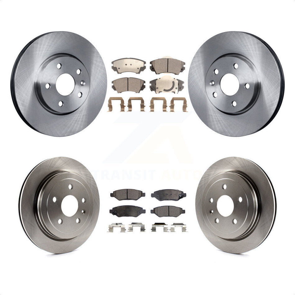 Front Rear Disc Brake Rotors And Semi-Metallic Pads Kit For 2010-2015 Chevrolet Camaro LT LS K8F-100816 by Transit Auto