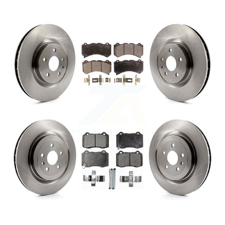 Front Rear Disc Brake Rotors And Semi-Metallic Pads Kit For 2014 Chevrolet Camaro ZL1 K8F-100820 by Transit Auto