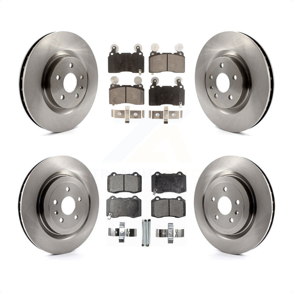 Front Rear Disc Brake Rotors And Semi-Metallic Pads Kit For 2010-2015 Chevrolet Camaro SS K8F-100821 by Transit Auto