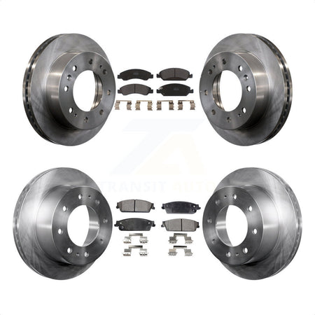 Front Rear Disc Brake Rotors And Semi-Metallic Pads Kit For 2011 Chevrolet Silverado 1500 Hybrid K8F-100829 by Transit Auto