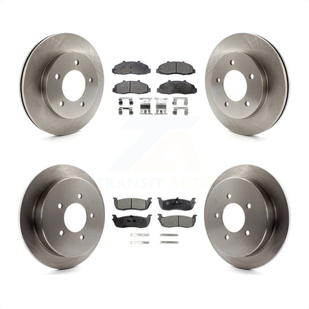 Front Rear Disc Brake Rotors And Semi-Metallic Pads Kit For Ford F-150 4WD K8F-100842 by Transit Auto