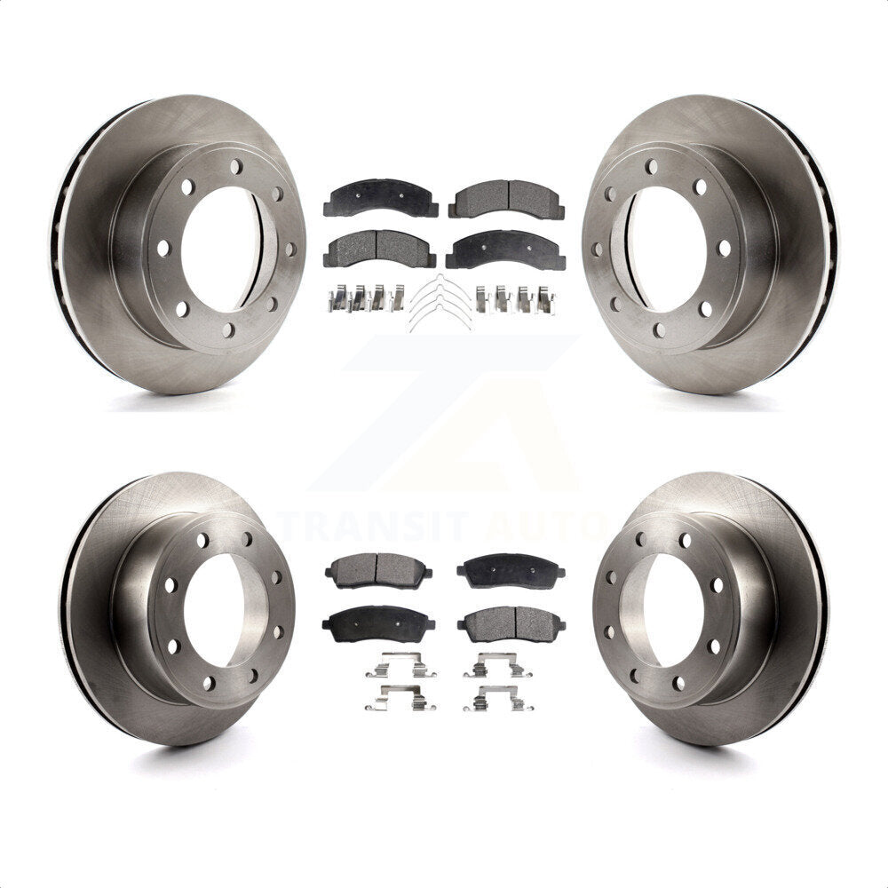 Front Rear Disc Brake Rotors And Semi-Metallic Pads Kit For Ford F-250 Super Duty Excursion 4WD K8F-100849 by Transit Auto