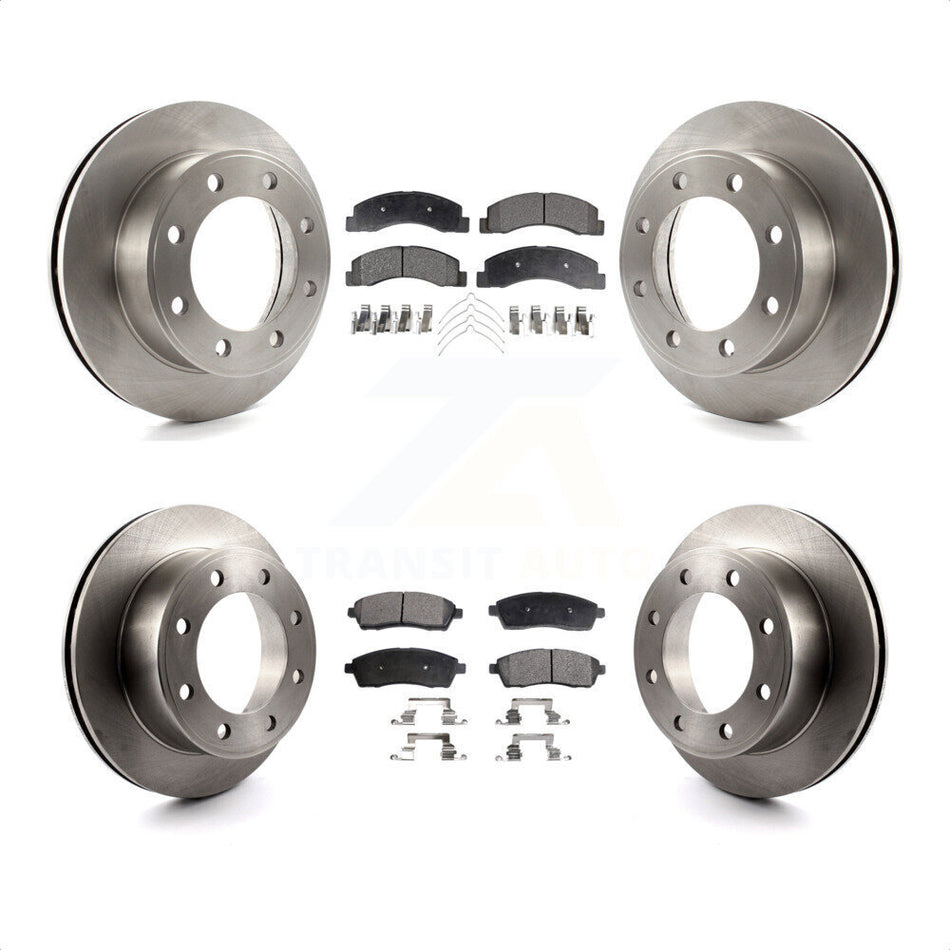 Front Rear Disc Brake Rotors And Semi-Metallic Pads Kit For Ford F-250 Super Duty Excursion 4WD K8F-100850 by Transit Auto