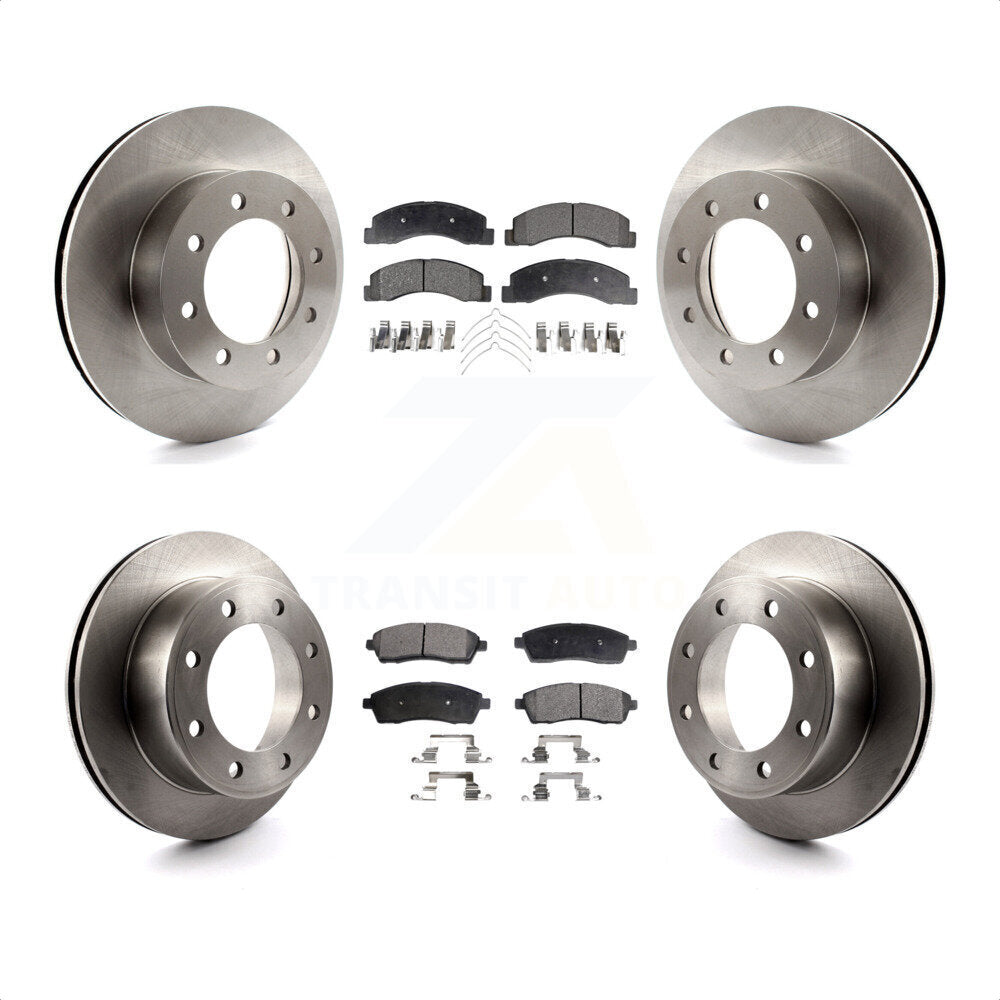 Front Rear Disc Brake Rotors And Semi-Metallic Pads Kit For Ford F-250 Super Duty K8F-100851 by Transit Auto