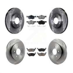 Front Rear Disc Brake Rotors And Semi-Metallic Pads Kit For Mazda Tribute Mercury Mariner K8F-100855