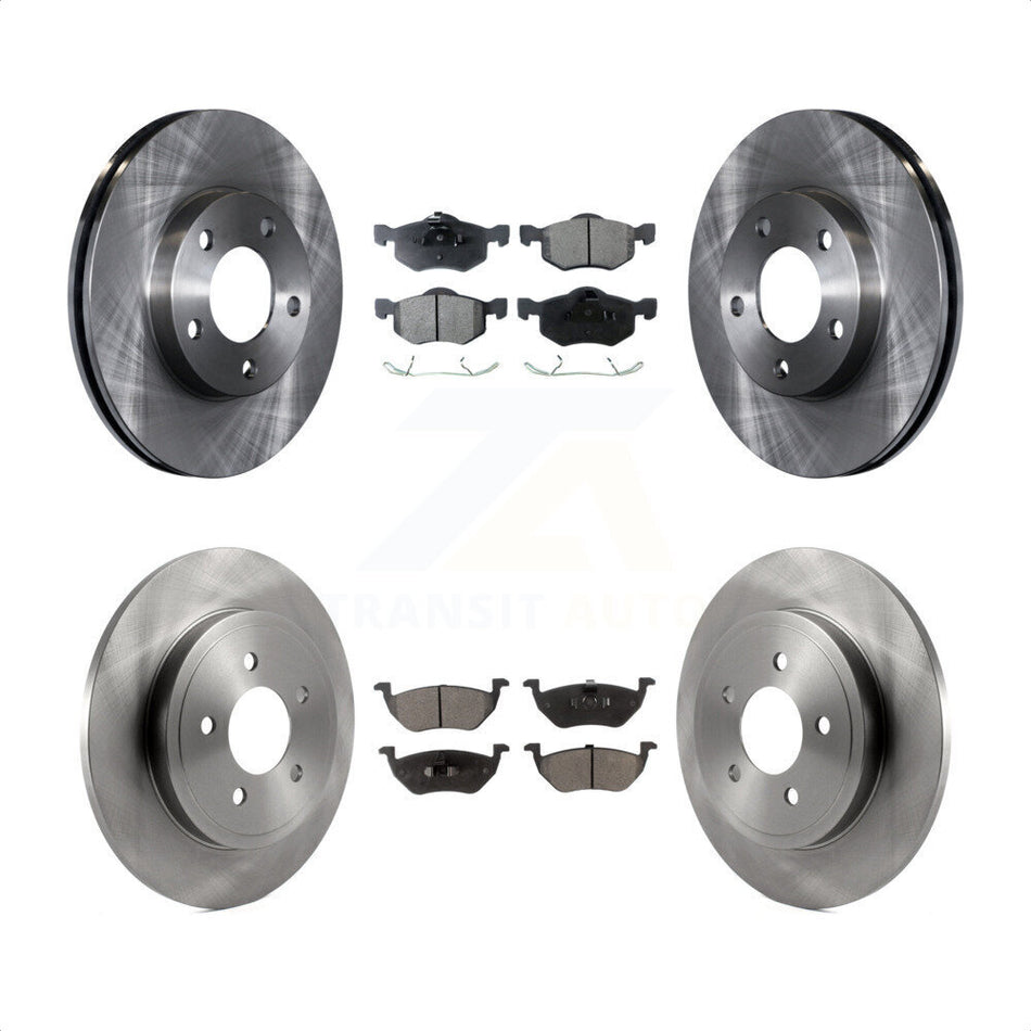 Front Rear Disc Brake Rotors And Semi-Metallic Pads Kit For Mazda Tribute Mercury Mariner K8F-100855 by Transit Auto