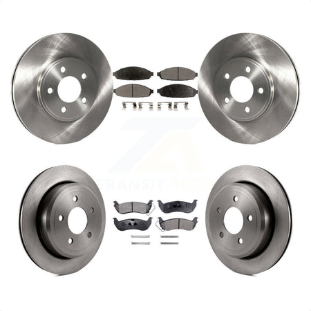 Front Rear Disc Brake Rotors And Semi-Metallic Pads Kit For Ford Crown Victoria Mercury Grand Marquis Marauder K8F-100862 by Transit Auto