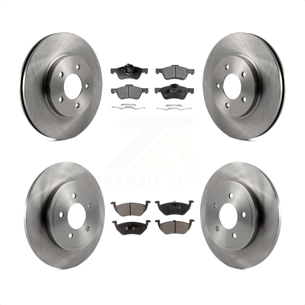 Front Rear Disc Brake Rotors And Semi-Metallic Pads Kit For Ford Escape Mercury Mariner Mazda Tribute K8F-100866 by Transit Auto