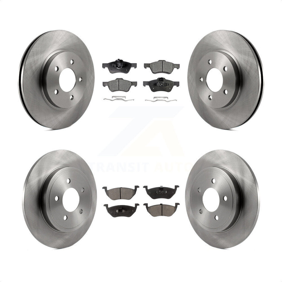 Front Rear Disc Brake Rotors And Semi-Metallic Pads Kit For Ford Escape Mercury Mariner Mazda Tribute K8F-100866 by Transit Auto