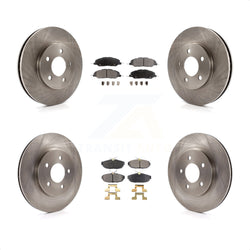 Front Rear Disc Brake Rotors And Semi-Metallic Pads Kit For 2005-2010 Ford Mustang Base K8F-100876