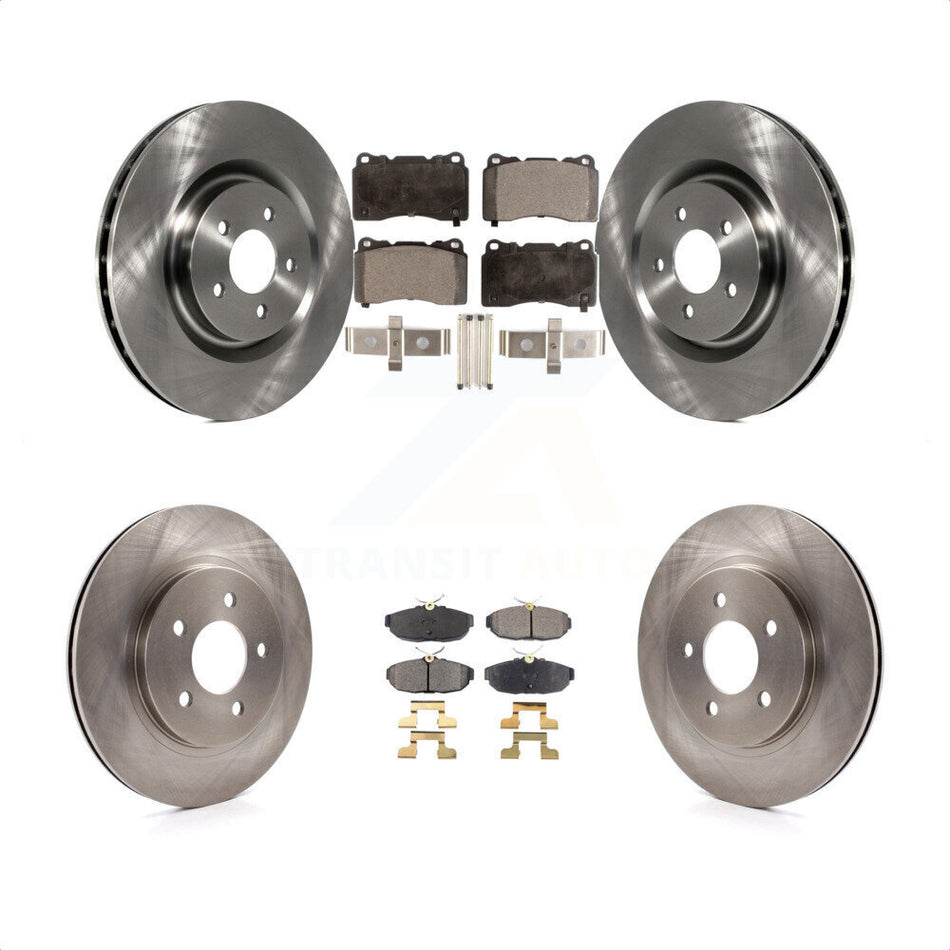 Front Rear Disc Brake Rotors And Semi-Metallic Pads Kit For Ford Mustang K8F-100886 by Transit Auto