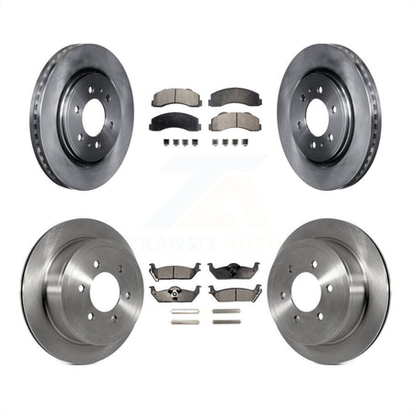 Front Rear Disc Brake Rotors And Semi-Metallic Pads Kit For 2010-2011 Ford F-150 With 6 Lug Wheels K8F-100889 by Transit Auto