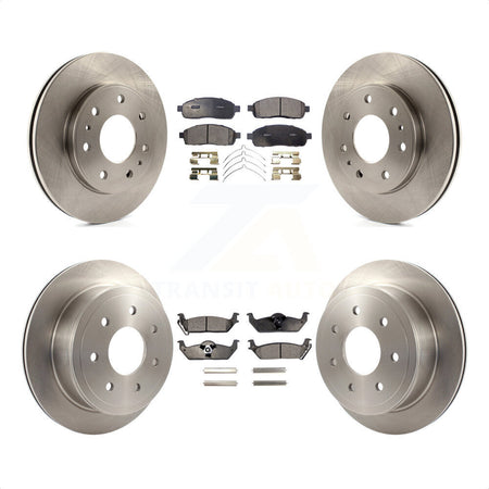 Front Rear Disc Brake Rotors And Semi-Metallic Pads Kit For 2009 Ford F-150 With 7 Lug Wheels K8F-100897 by Transit Auto