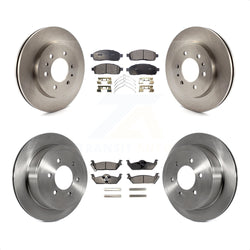 Front Rear Disc Brake Rotors And Semi-Metallic Pads Kit For 2009 Ford F-150 With 6 Lug Wheels K8F-100898