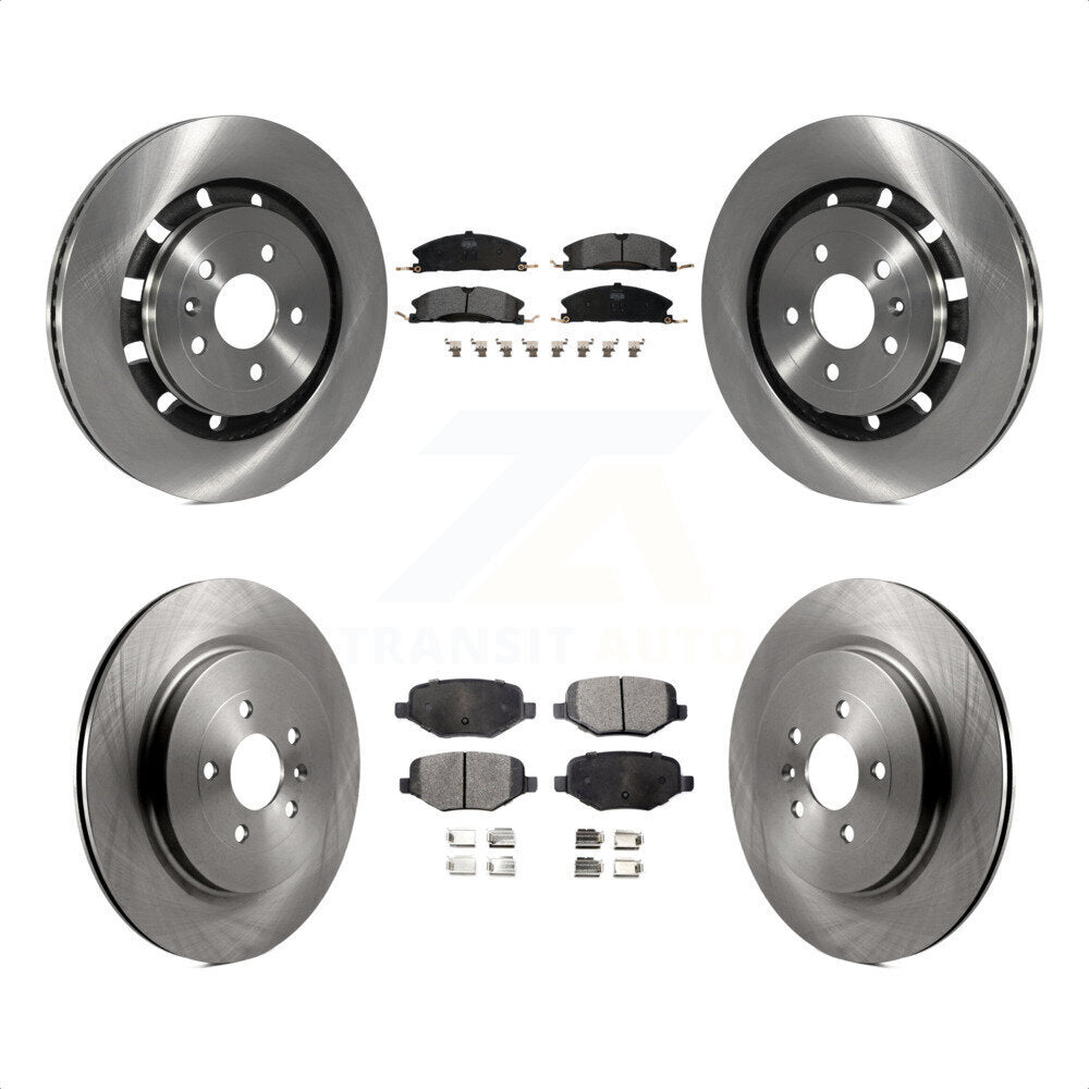 Front Rear Disc Brake Rotors And Semi-Metallic Pads Kit For Ford Explorer Police Interceptor Utility Lincoln MKS Flex Taurus MKT K8F-100910 by Transit Auto