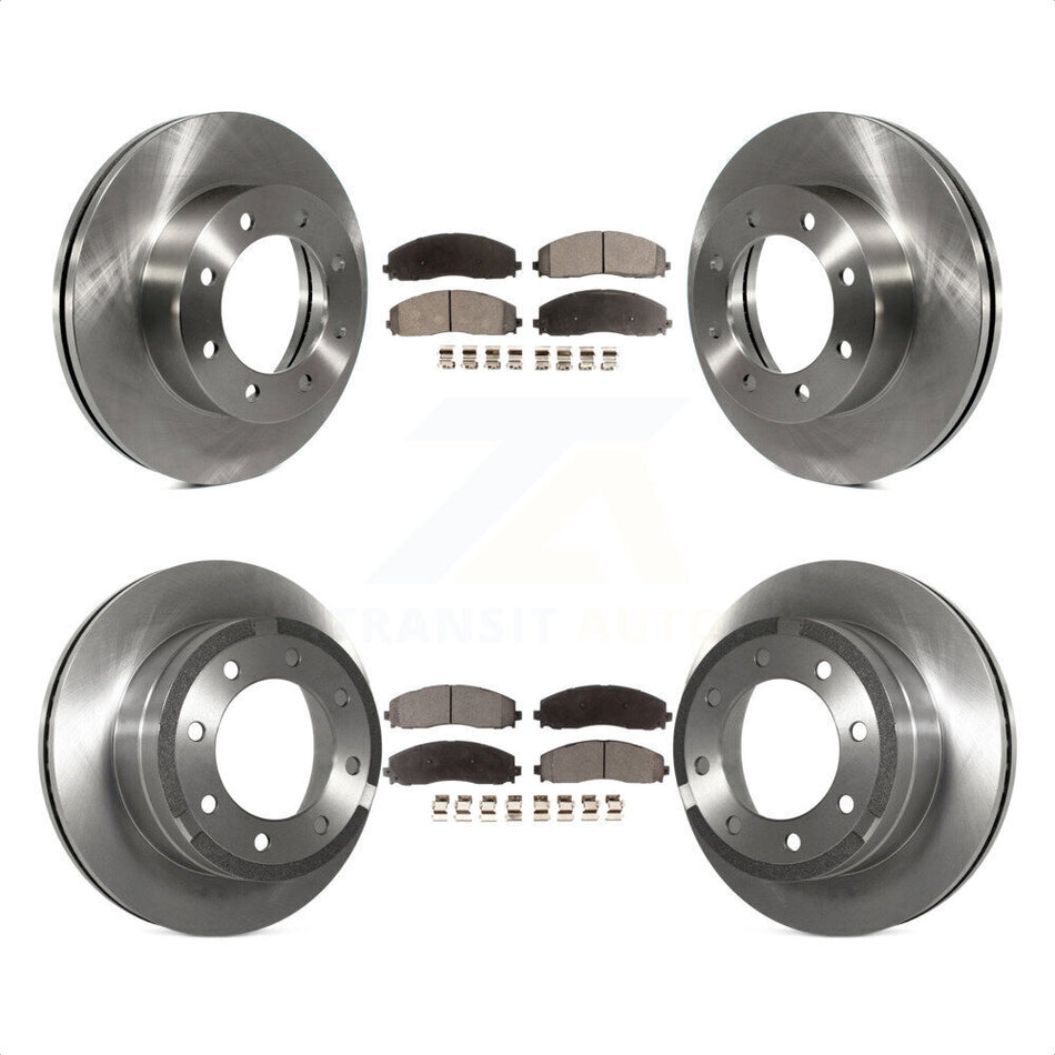 Front Rear Disc Brake Rotors And Semi-Metallic Pads Kit For Ford F-250 Super Duty F-350 4WD K8F-100915 by Transit Auto