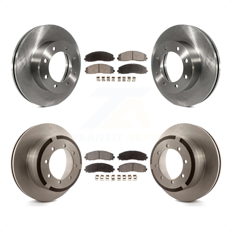 Front Rear Disc Brake Rotors And Semi-Metallic Pads Kit For Ford F-250 Super Duty F-350 F-450 K8F-100916 by Transit Auto