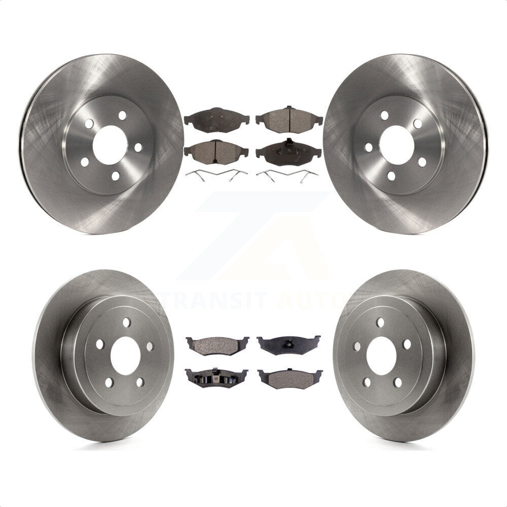 Front Rear Disc Brake Rotors And Semi-Metallic Pads Kit For Chrysler Sebring Dodge Stratus K8F-100925 by Transit Auto