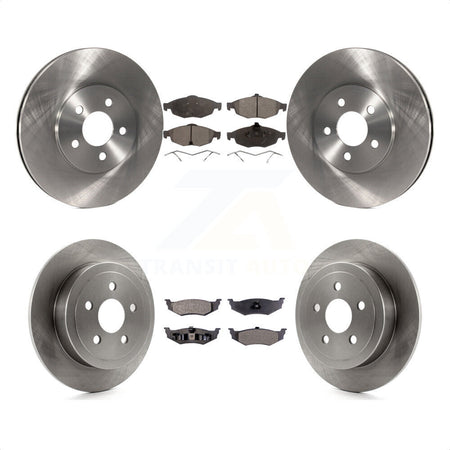 Front Rear Disc Brake Rotors And Semi-Metallic Pads Kit For Chrysler Sebring Dodge Stratus K8F-100925 by Transit Auto