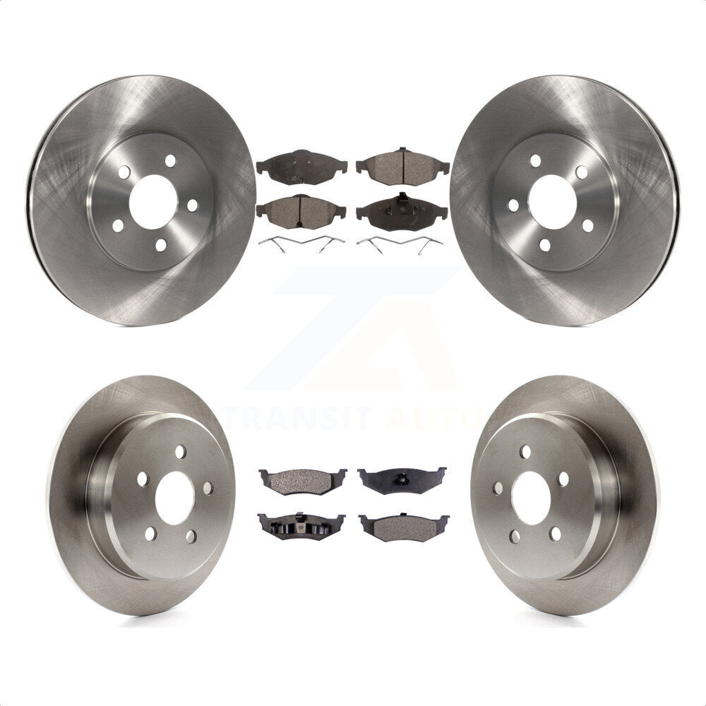 Front Rear Disc Brake Rotors And Semi-Metallic Pads Kit For Chrysler Sebring Dodge Stratus K8F-100926 by Transit Auto