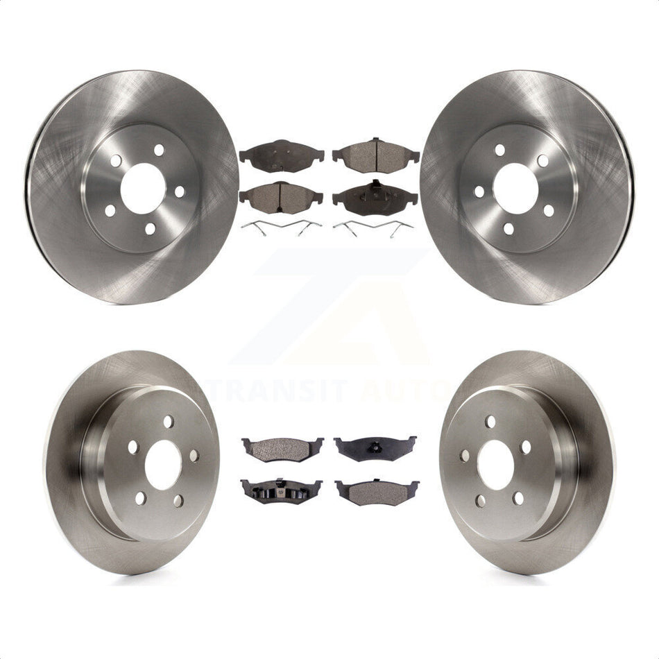 Front Rear Disc Brake Rotors And Semi-Metallic Pads Kit For Chrysler Sebring Dodge Stratus K8F-100926 by Transit Auto