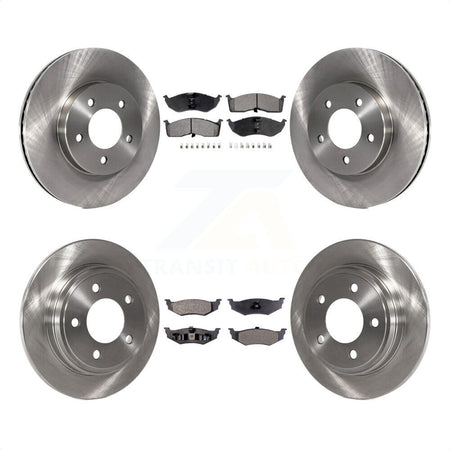 Front Rear Disc Brake Rotors And Semi-Metallic Pads Kit For Chrysler Dodge Intrepid 300M Concorde LHS K8F-100928 by Transit Auto