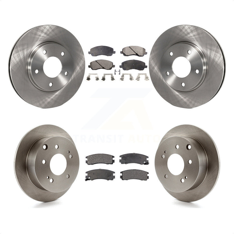 Front Rear Disc Brake Rotors And Semi-Metallic Pads Kit For 2004-2006 Mitsubishi Galant 2.4L K8F-100935 by Transit Auto