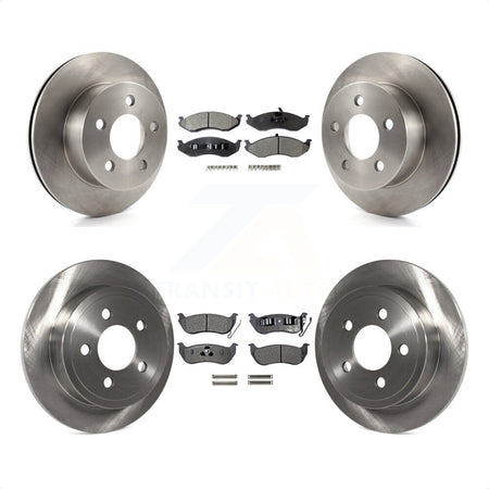 Front Rear Disc Brake Rotors And Semi-Metallic Pads Kit For Jeep Wrangler TJ rear brakes K8F-100936 by Transit Auto