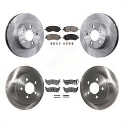 Front Rear Disc Brake Rotors And Semi-Metallic Pads Kit For 2003-2007 Jeep Liberty K8F-100939
