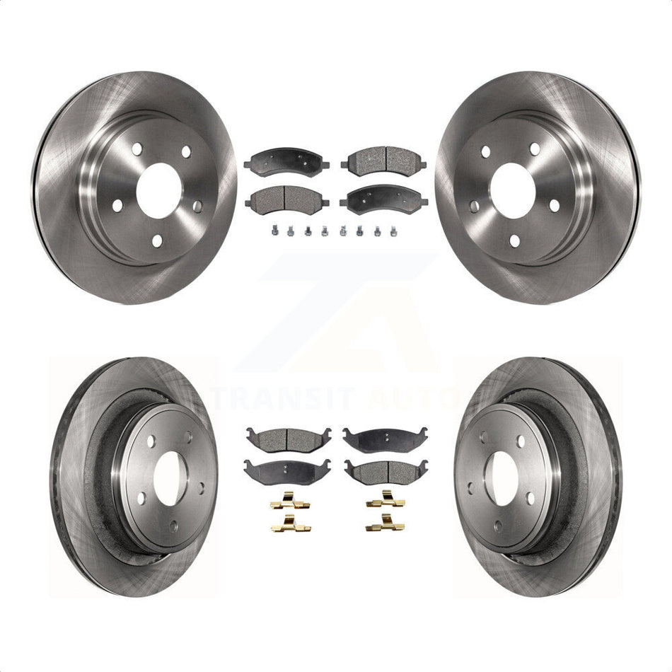 Front Rear Disc Brake Rotors And Semi-Metallic Pads Kit For Ram 1500 Dodge Classic Durango Chrysler Aspen K8F-100944 by Transit Auto