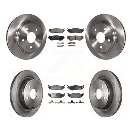 Front Rear Disc Brake Rotors And Semi-Metallic Pads Kit For Dodge Ram 1500 K8F-100945 by Transit Auto